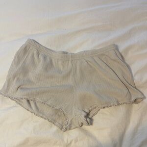 Women's Ribbed Boxers - Light Beige from brandy melville
